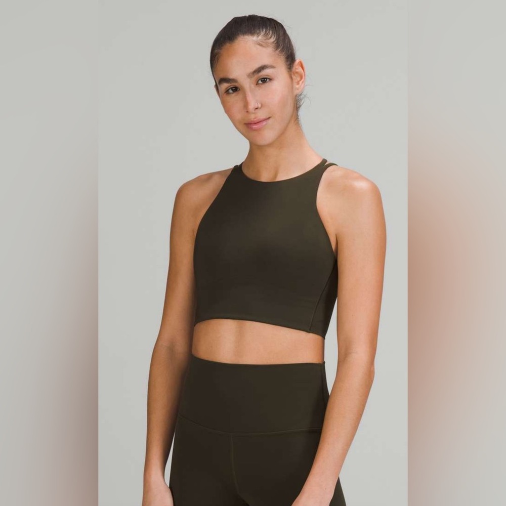 Lululemon Like a Cloud High-Neck Longline Bra *Light Support, B/C Cup
Dark Olive